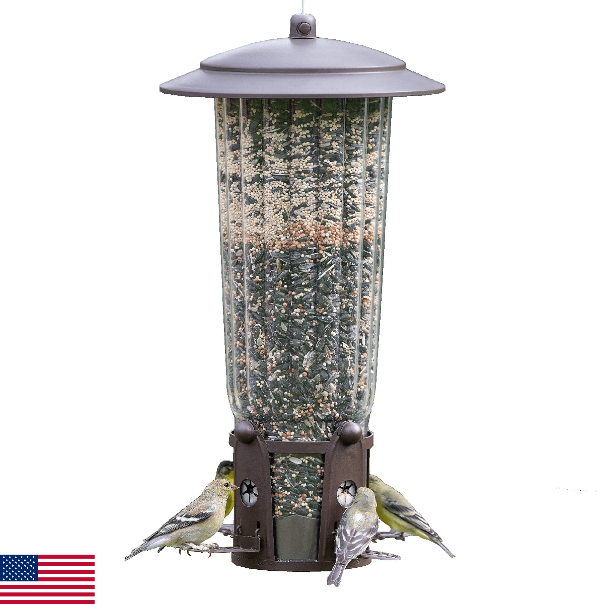 Perky-Pet 334-1SR Squirrel-Be-Gone Max Bird Feeder w/ Flexports, Squirrel Proof - Image 1