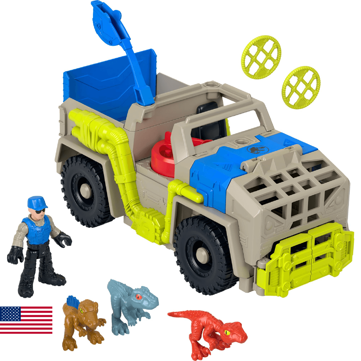 ​Fisher-Price Imaginext Jurassic World Dinosaur Toys Track & Transport Dino Truc - Image 1