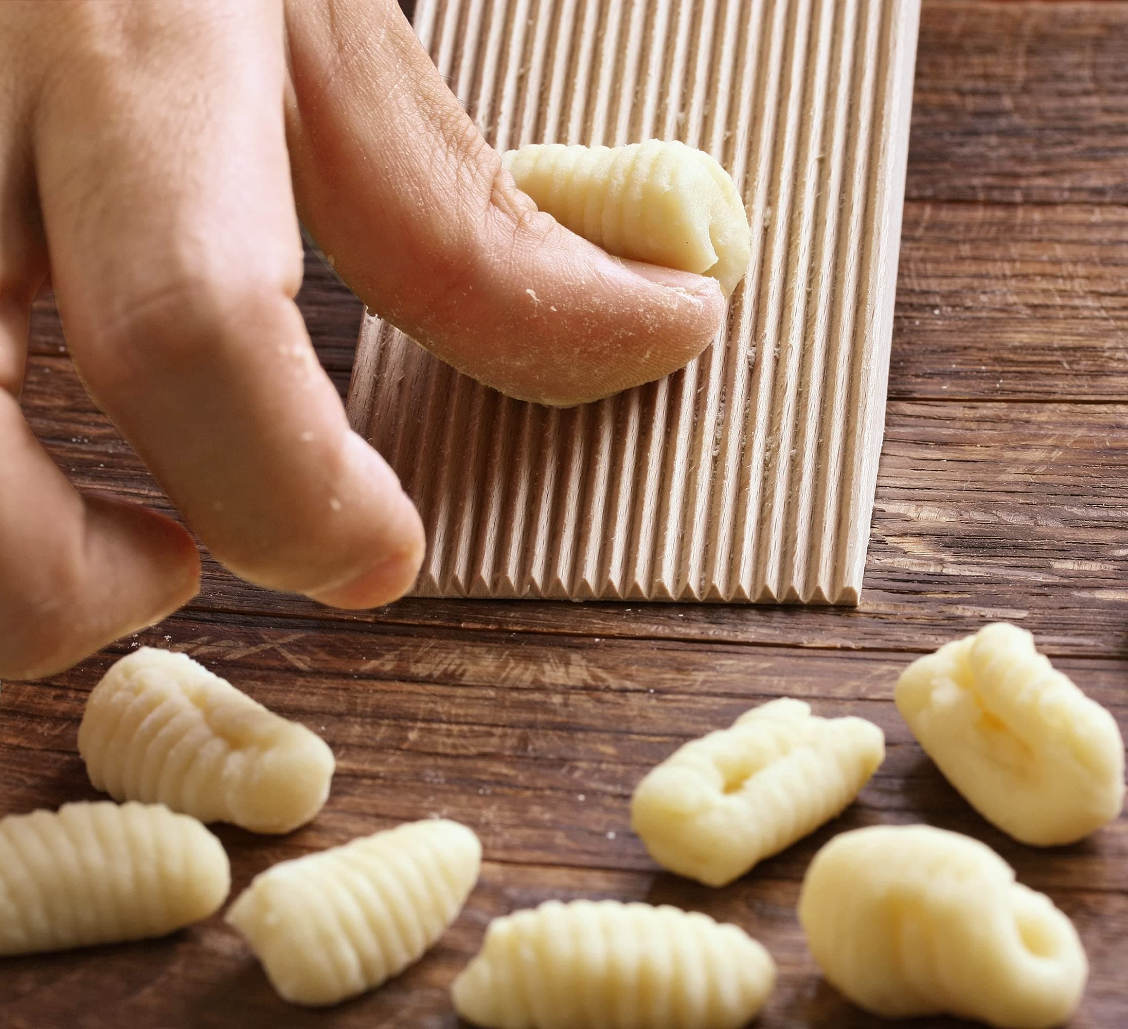 Küchenprofi Wooden Gnocchi Board - Grooved Board for Pasta Making & Homemade Gno - Thumbnail 3