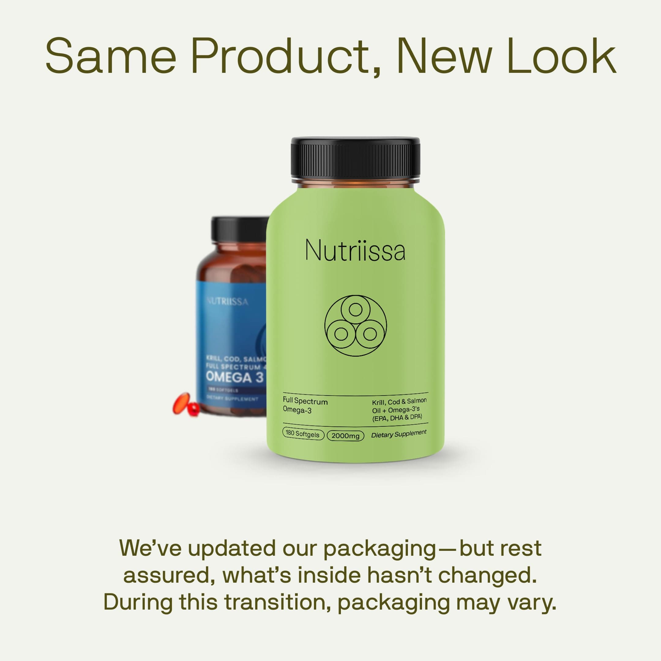 Nutriissa Full Spectrum Omega-3 – 2000 mg Oil Blend (Krill, Cod & Salmon Oil) – - Thumbnail 2