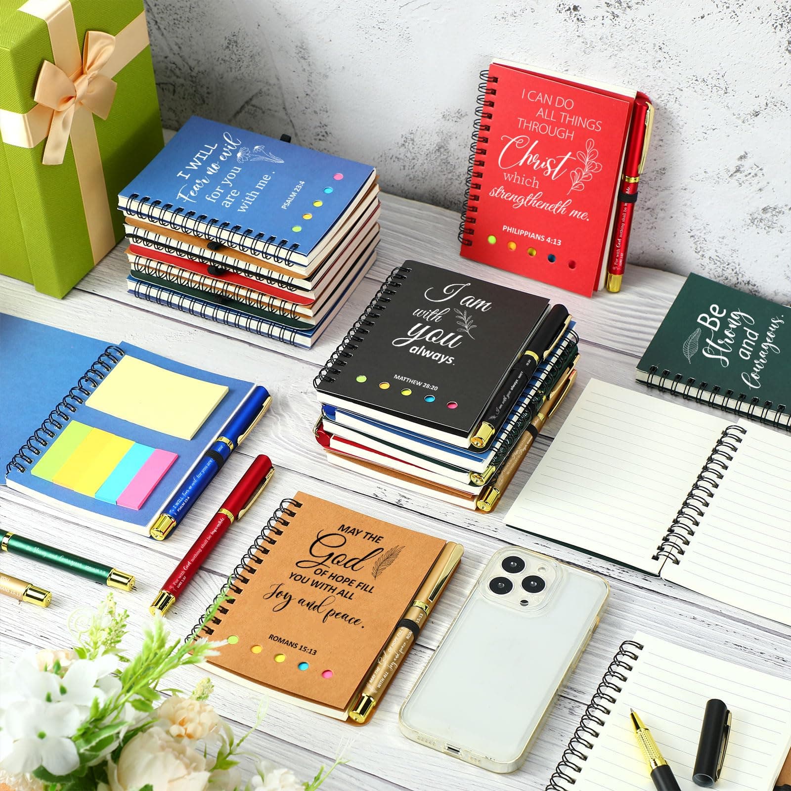 Zhanmai 30 Sets Christian Gifts Bulk Spiral Notebook Prayer Journal Religious No - Thumbnail 2