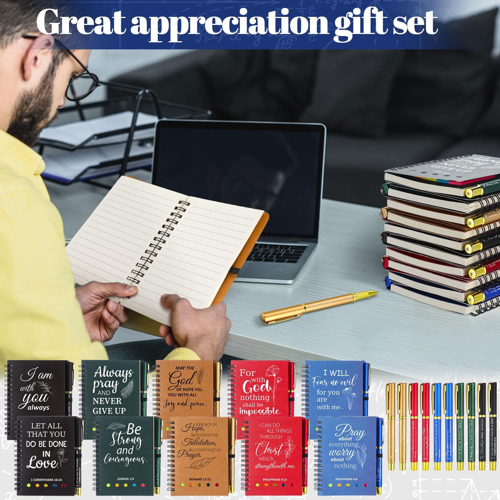 Zhanmai 30 Sets Christian Gifts Bulk Spiral Notebook Prayer Journal Religious No - Thumbnail 6