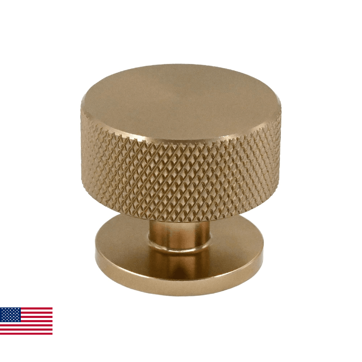 Alzassbg 10 Pack Champagne Bronze Cabinet Knobs 1.2in Knurled Round Kitchen Draw - Image 1
