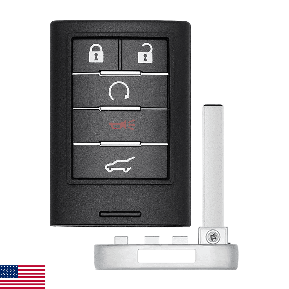 Vurkcy Key Fob Replacement for Cadillac SRX ATS XTS ELR 5-Button Keyless Remote - Image 1