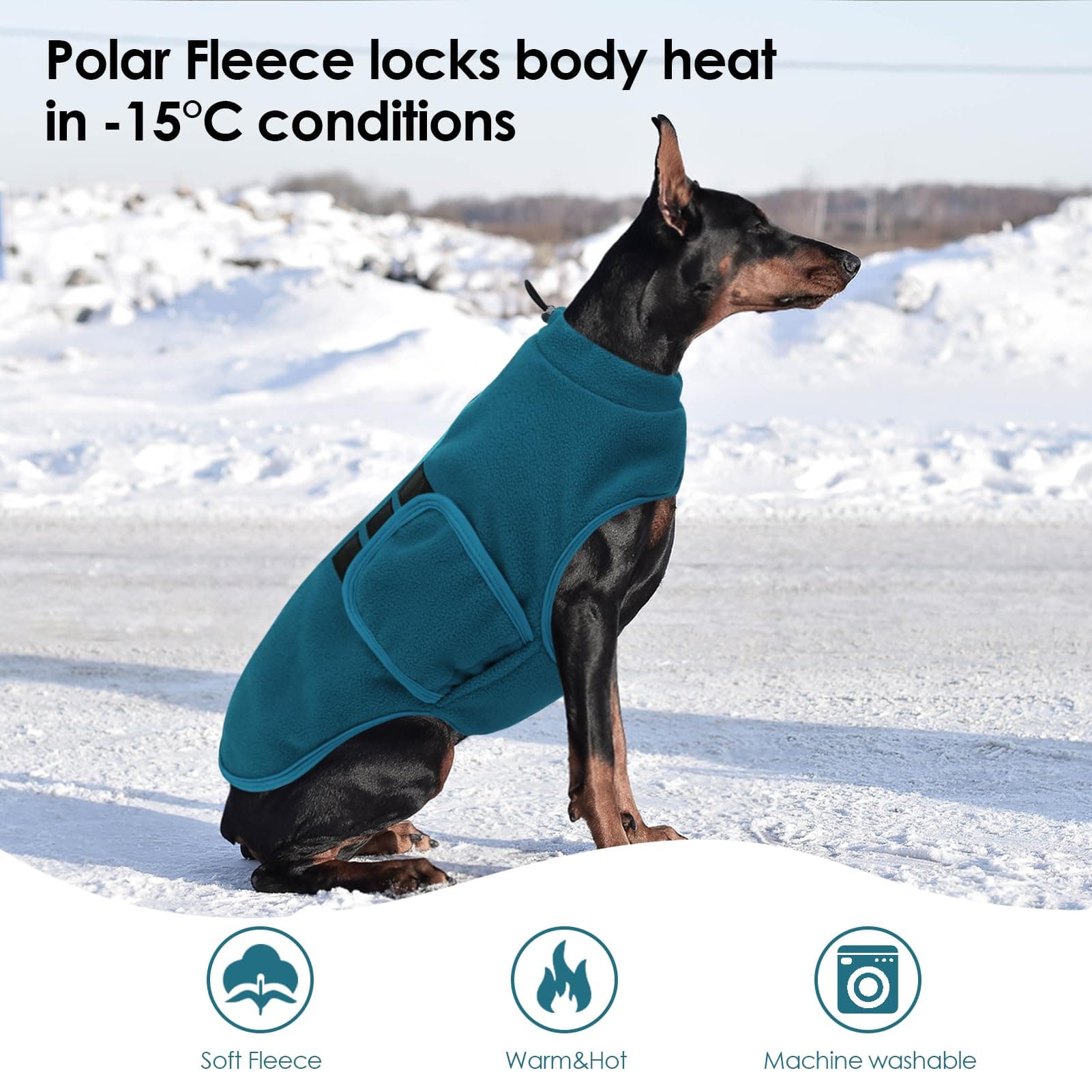 PUZAUKAL Dog Sweater,Adjustable Dog Sweaters for Small, Medium and Large Dogs Bo - Thumbnail 6