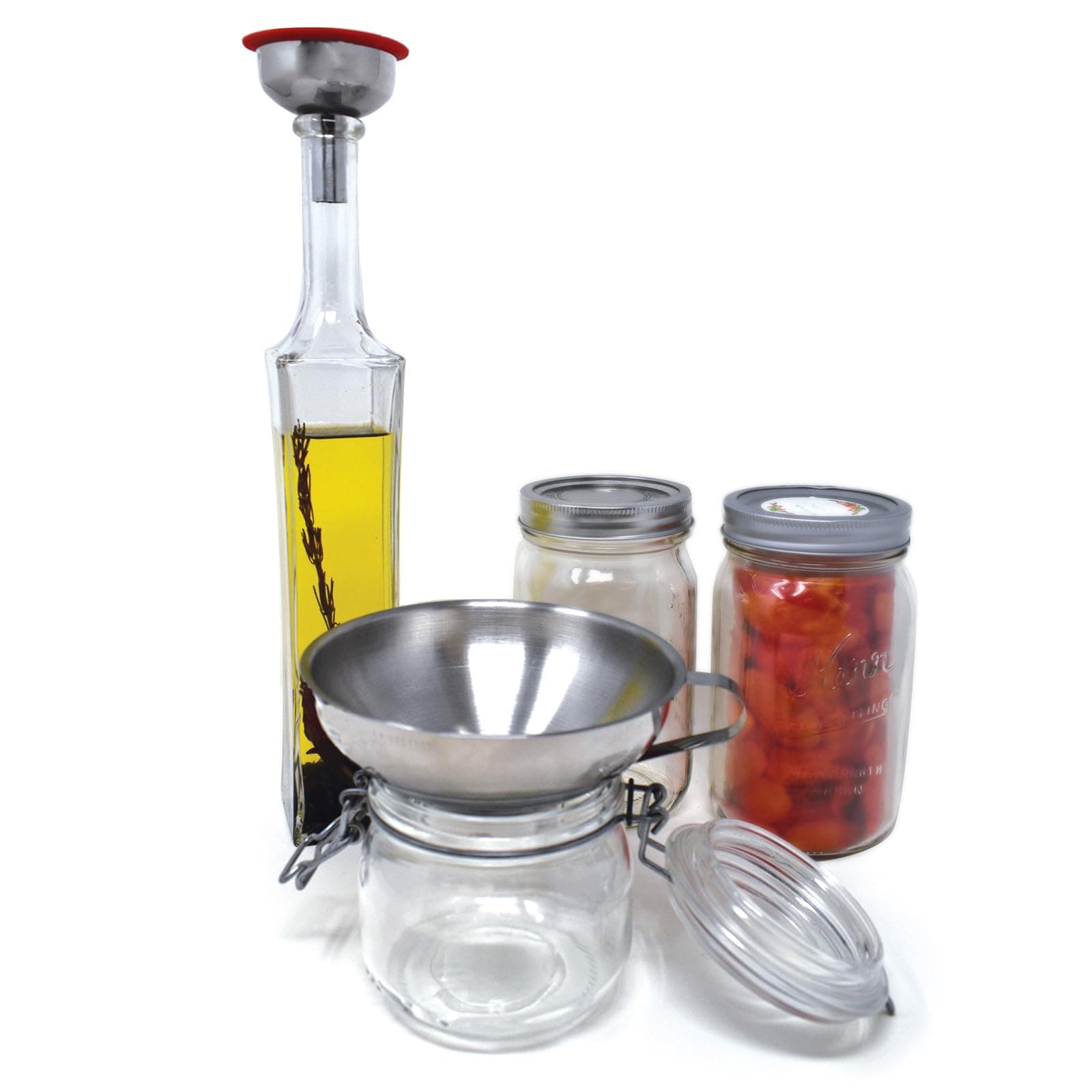 Norpro Stainless Steel Funnel with Removable Spout,Silver,5 inch - Thumbnail 6