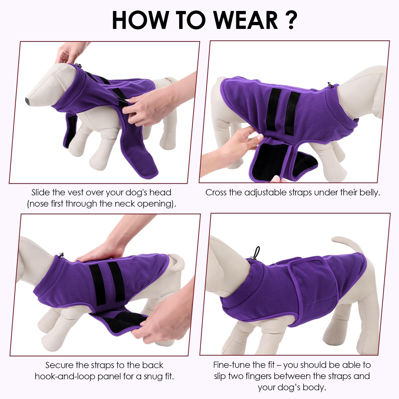 PUZAUKAL Dog Sweater,Adjustable Dog Sweaters for Small, Medium and Large Dogs Bo - Thumbnail 3