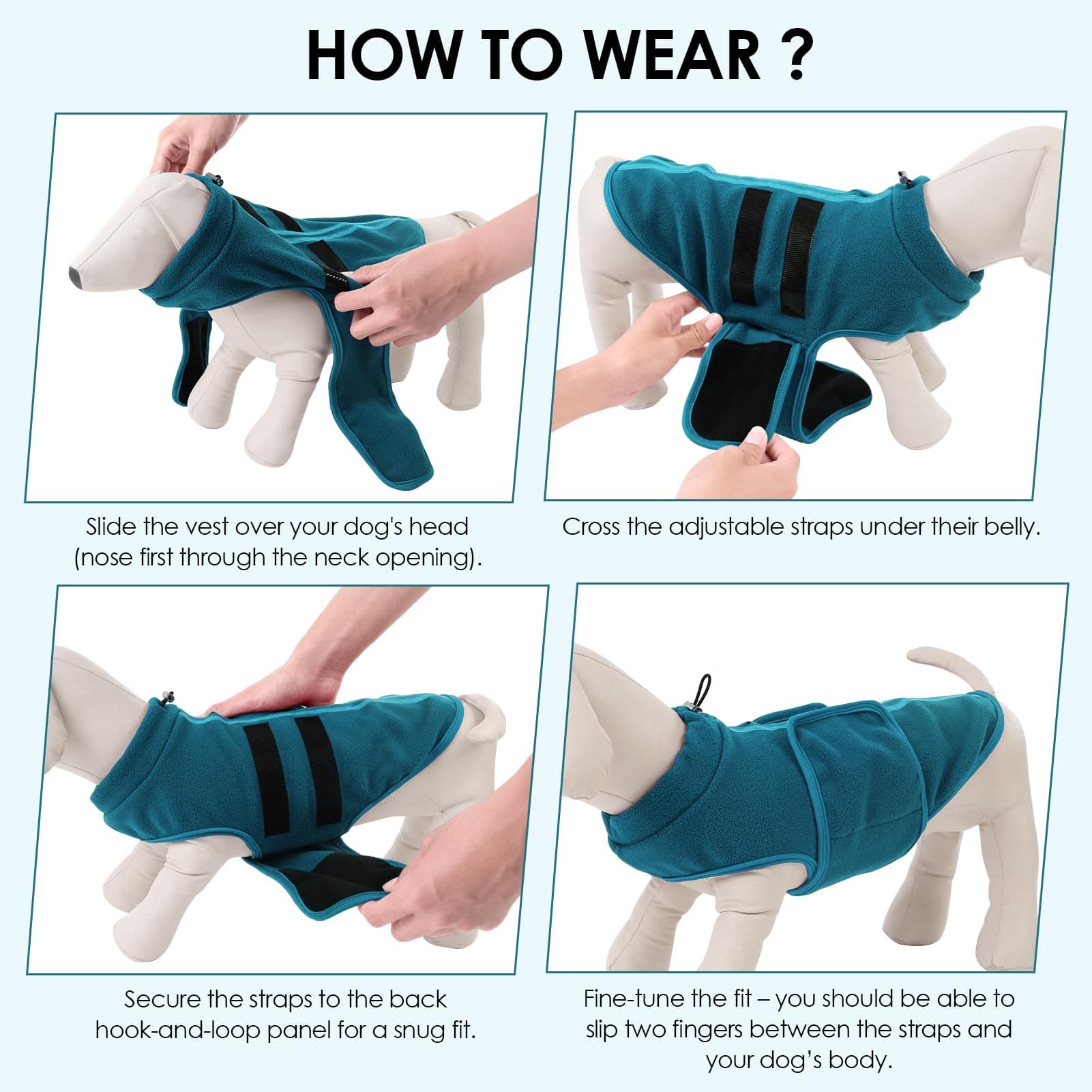 PUZAUKAL Dog Sweater,Adjustable Dog Sweaters for Small, Medium and Large Dogs Bo - Thumbnail 3