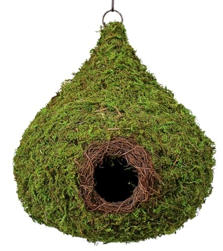 SuperMoss (56010) Raindrop Birdhouse with Chain, 10 by 13-Inch, Fresh Green - Thumbnail 2