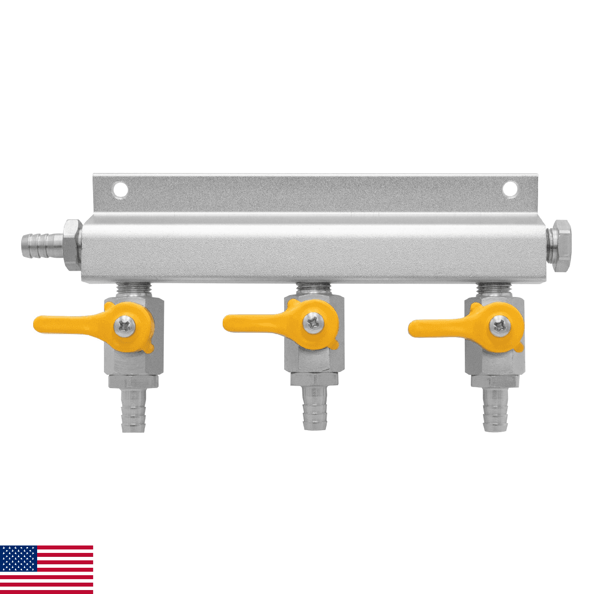 Kegco AD3 Aluminum 3-Way Kegerator Beer Gas Air Distributor - Image 1