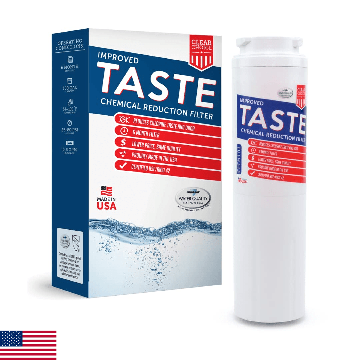 Clear Choice CLCH101 Refrigerator Water Filter Replacement Compatible Maytag Fil - Image 1