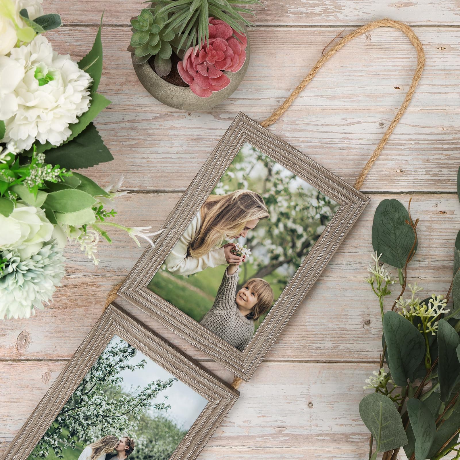 QUTREY 4x6 Hanging Picture Frames Collage Set of 2, 4 Openings 4 x 6 Photo Frame - Thumbnail 6