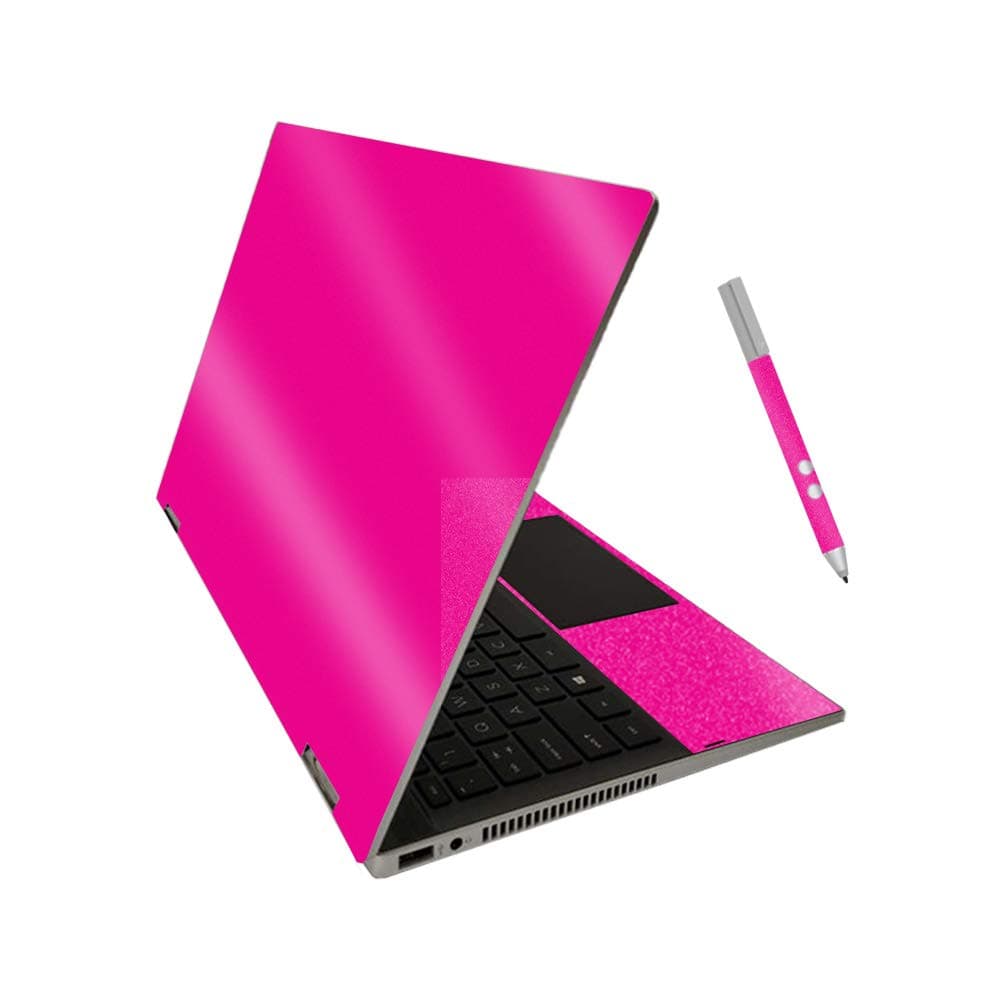 MightySkins Glossy Glitter Skin for HP Pavilion x360 14" (2020) - Solid Hot Pink - Thumbnail 2