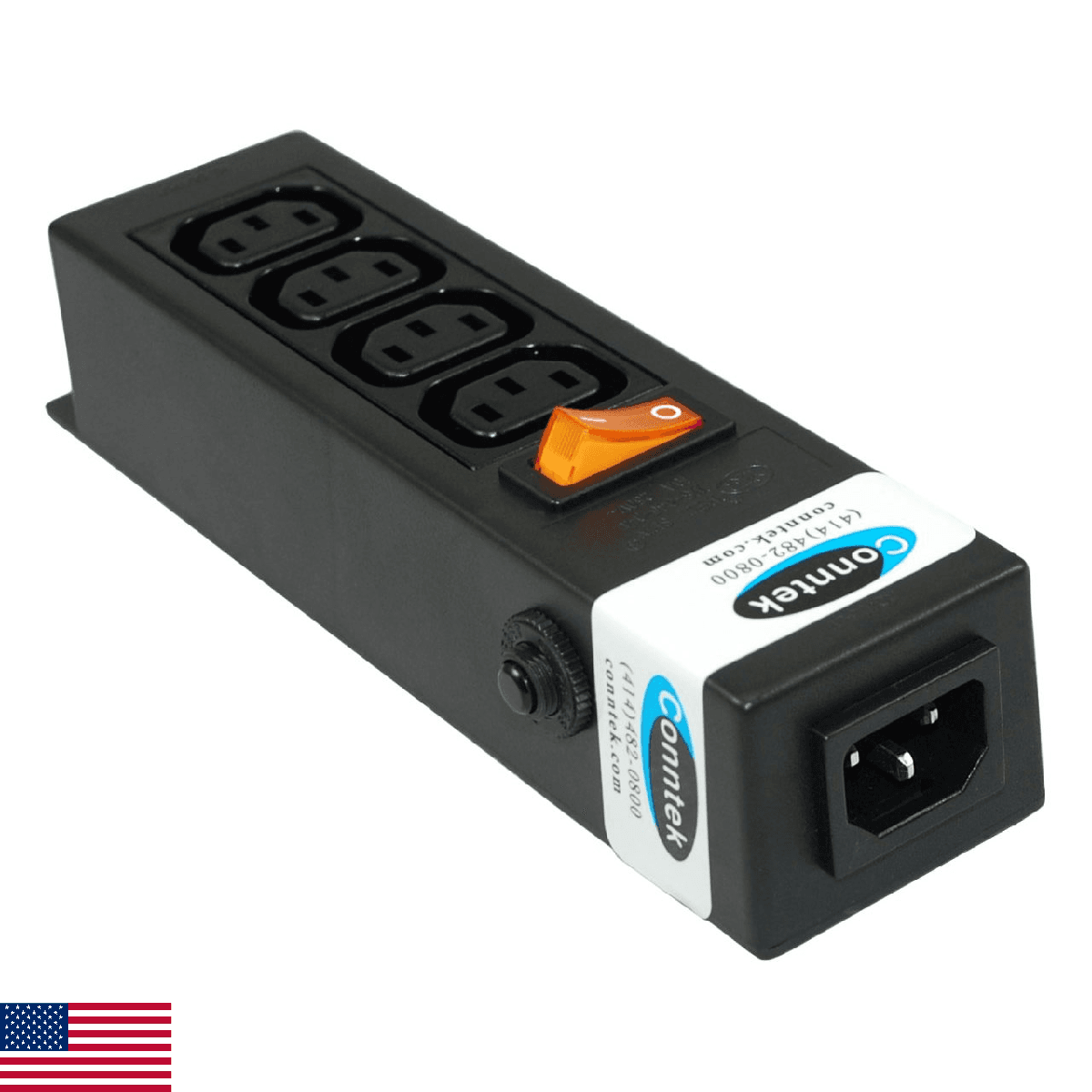 Conntek 55705 Power Strip 250 Volt 7-1/2-Inch Housing IEC C14 Inlet to 4 IEC 603 - Image 1