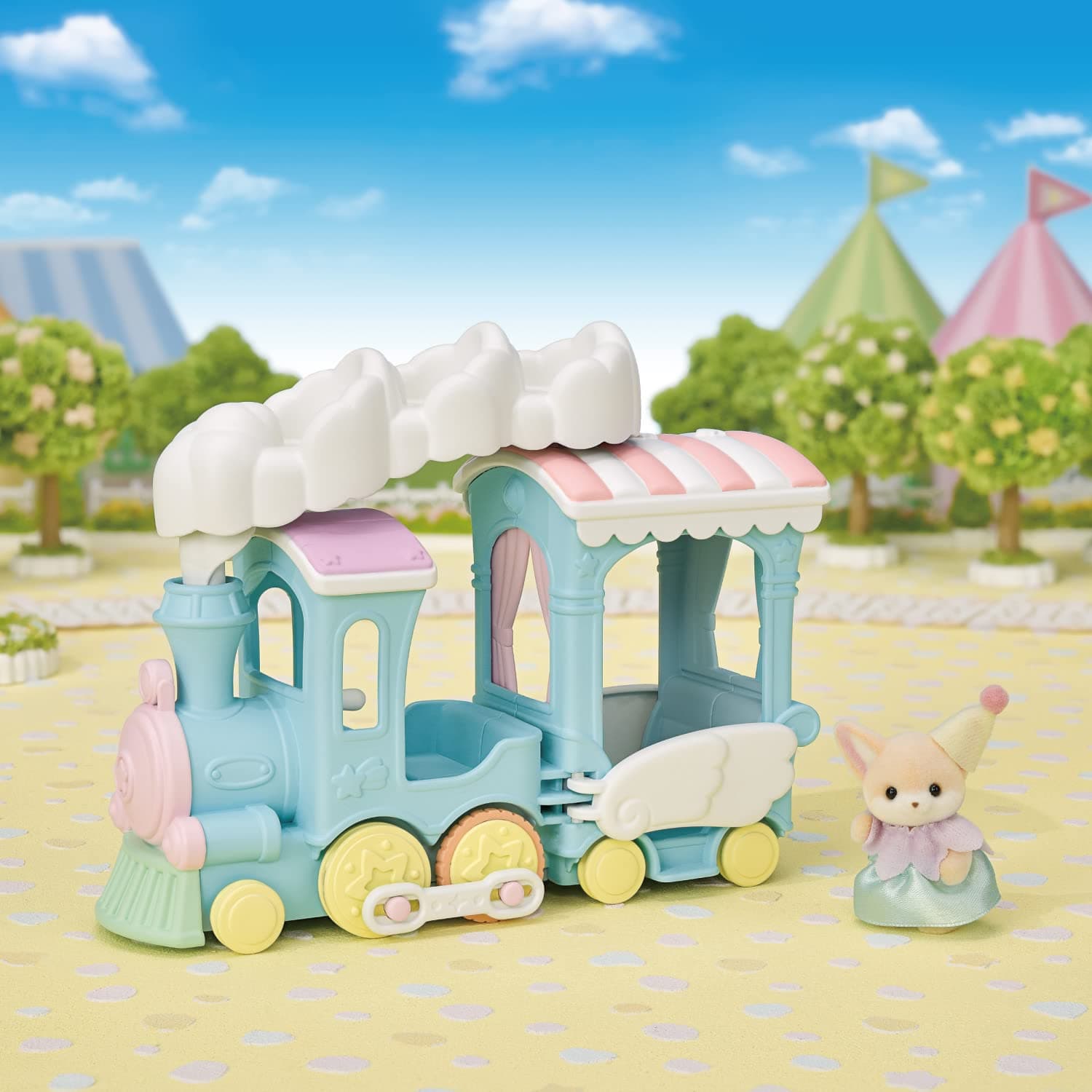 Calico Critters Floating Cloud Rainbow Train - Toy Vehicle Playset with 1 Collec - Thumbnail 3