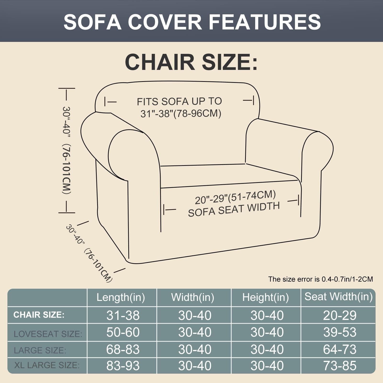 Luxshare Home Stretch Couch Cover Washable Sofa Slipcover Furniture Protector wi - Thumbnail 5