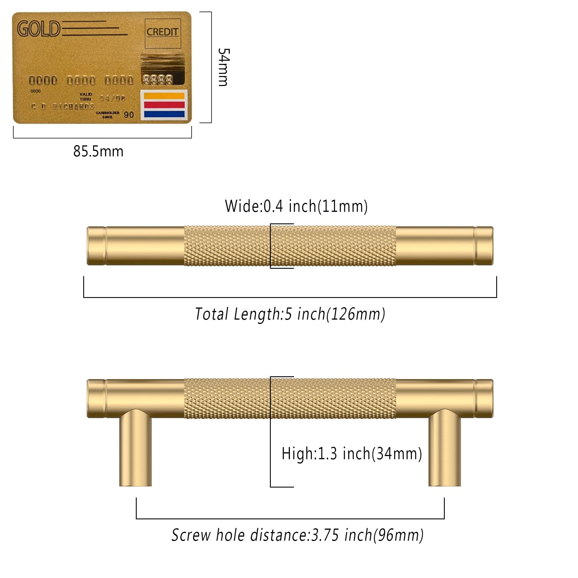 Coinkoly 10 Pack 3.75" Champagne Bronze Cabinet Pulls Kitchen Handles Champagne - Thumbnail 2