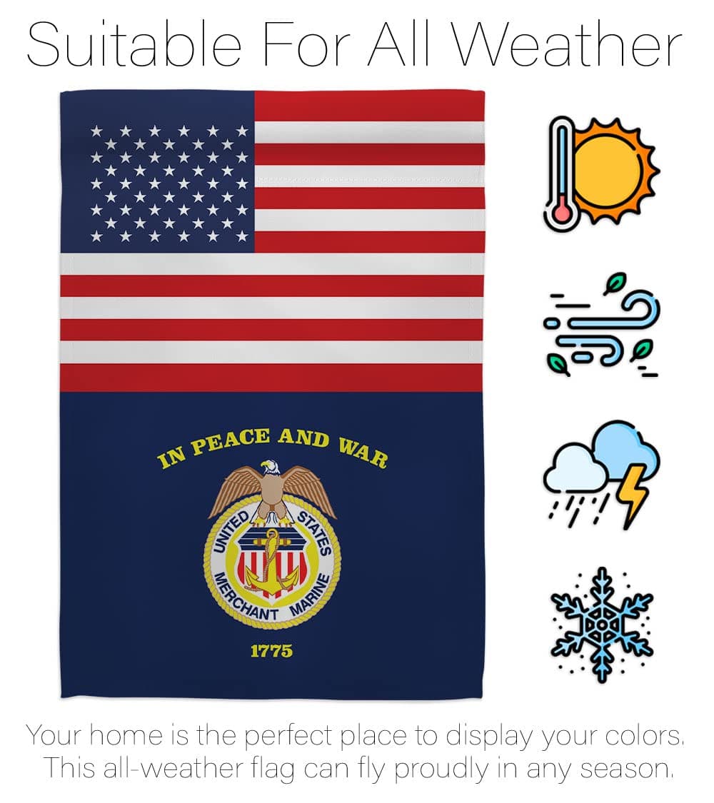 US Merchant Marine Garden Flag - Armed Forces Corps USMC Semper Fi United State - Thumbnail 6