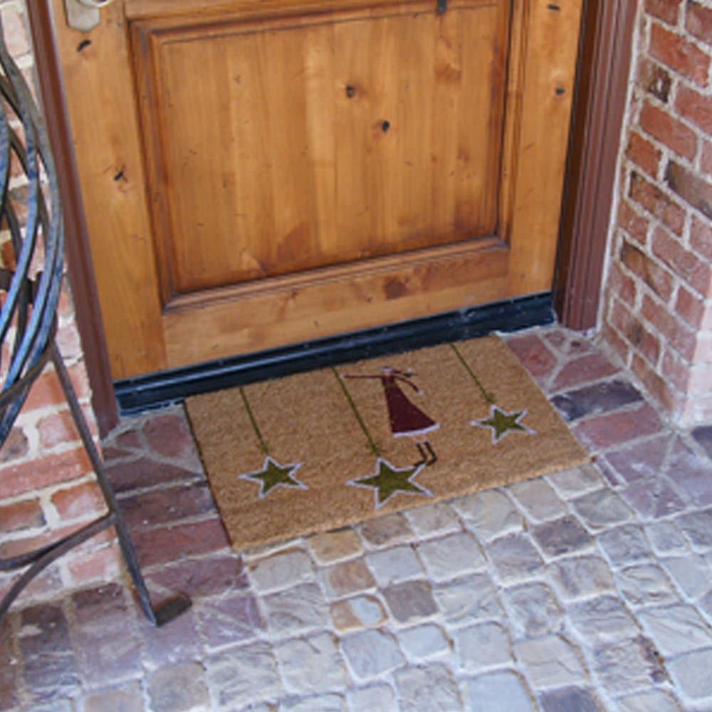 Rubber-Cal 10-106-053 Contemporary Holiday Doormat, 18 by 30-Inch, Tan - Thumbnail 2