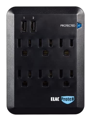 Elac PB-62S Protek 6 Outlet Wall Surge Protector - Thumbnail 2