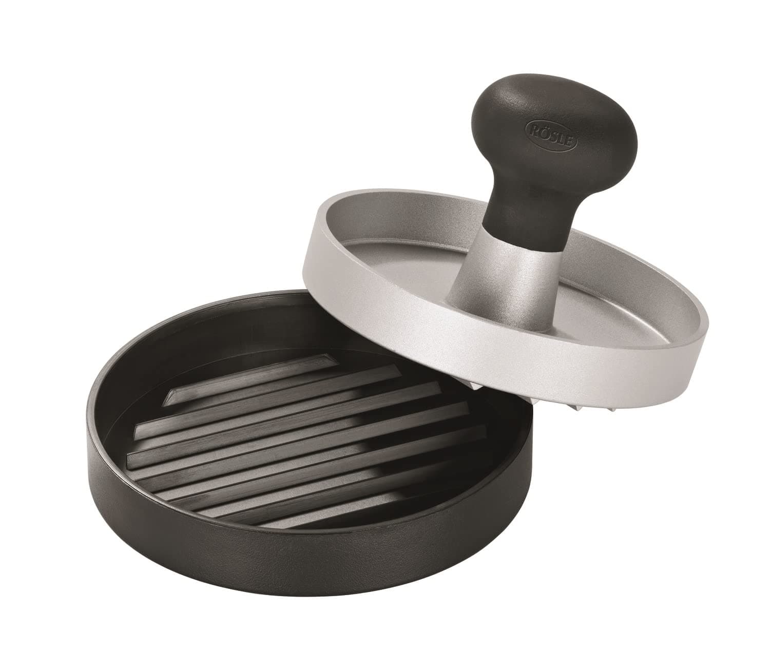 Rösle Burger press, 11 cm, 4.3 in, Silver - Thumbnail 3