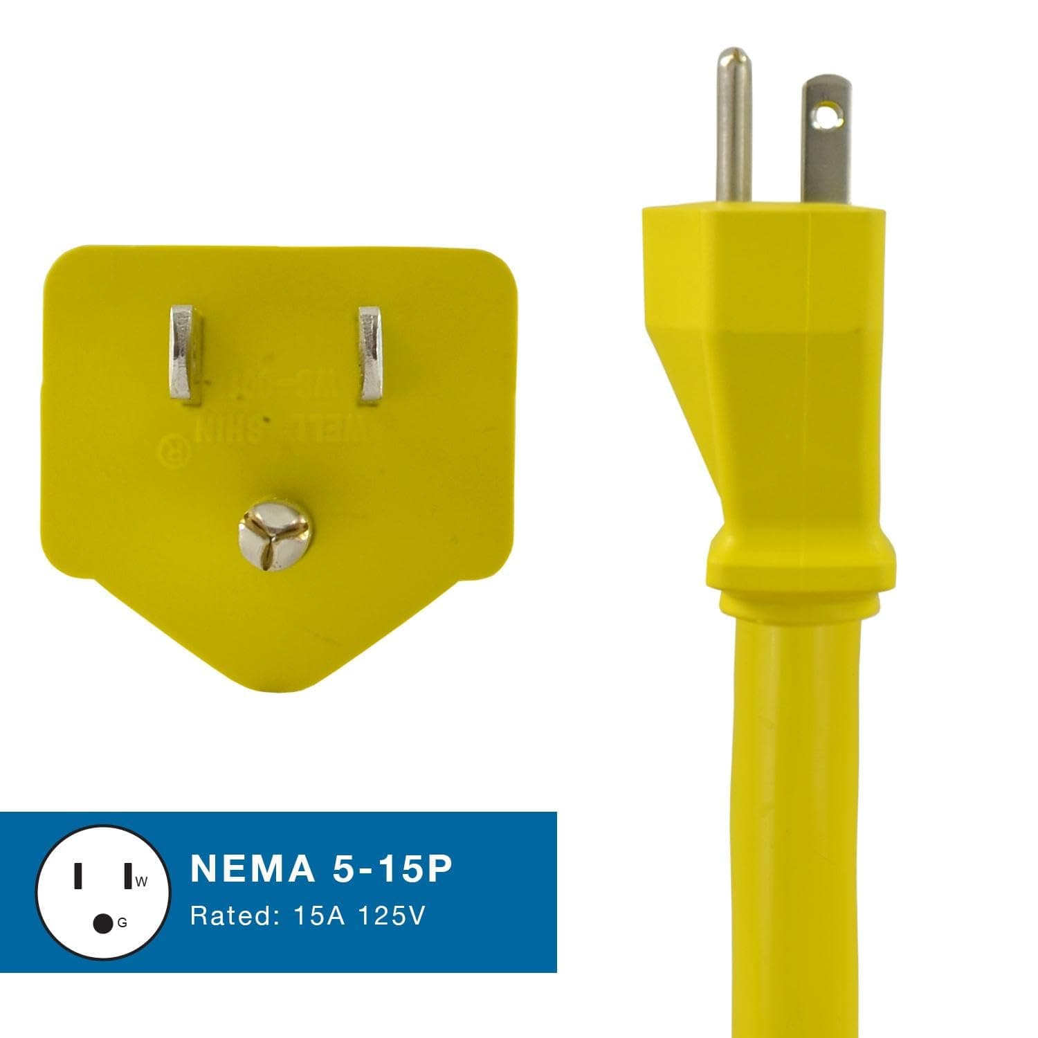 Conntek 14222 RV 1.5-Foot Pigtail Adapter Power Cord 15 Amp Male Plug To 50 Amp - Thumbnail 2