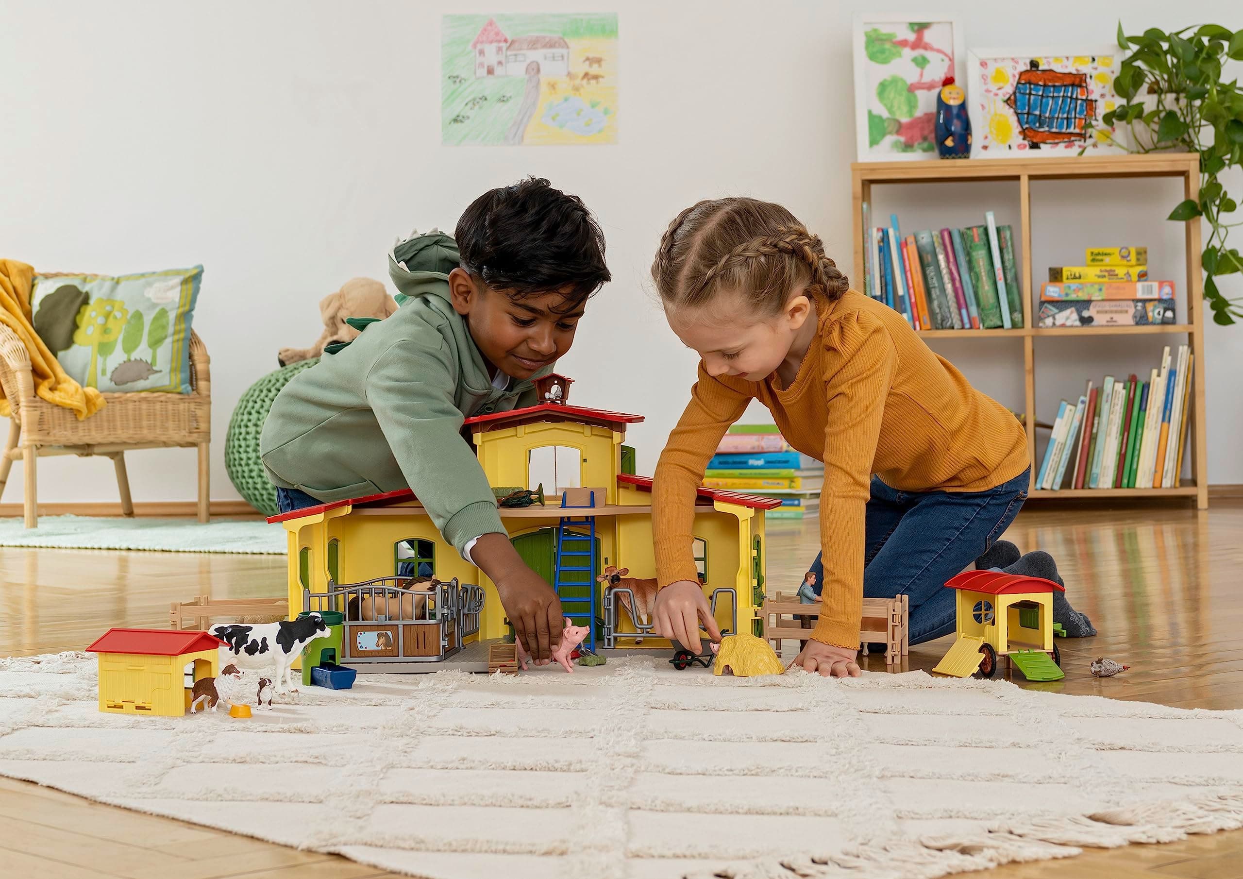 Schleich Farm World Mobile Chicken Coop Realistic Farm Animal Figurines, Farm Ad - Thumbnail 4