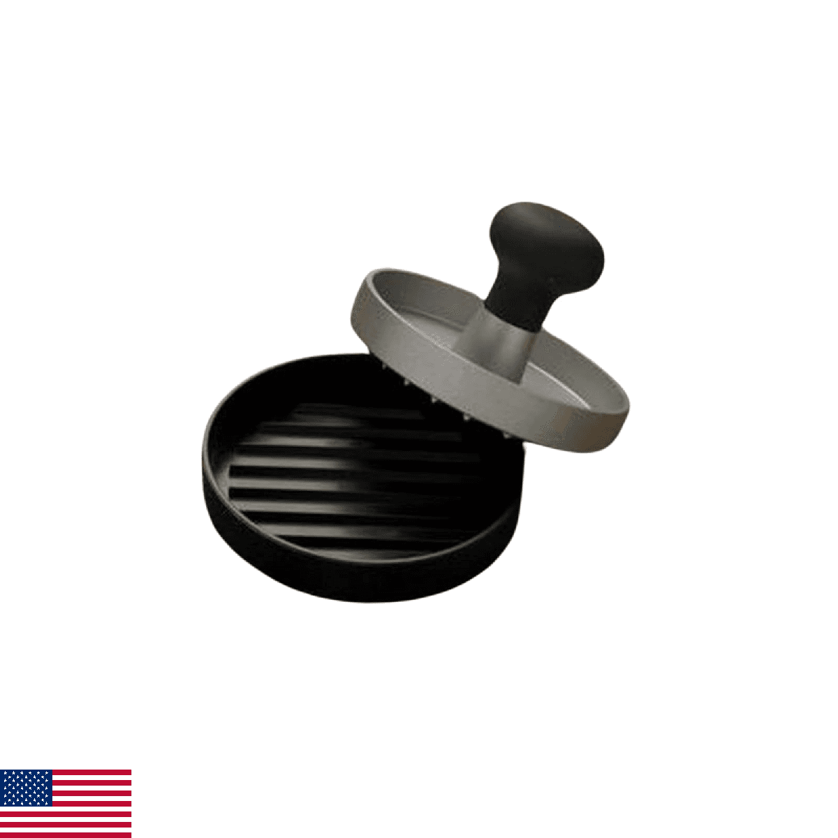 Rösle Burger press, 11 cm, 4.3 in, Silver - Image 1