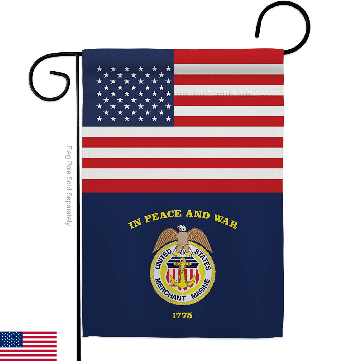 US Merchant Marine Garden Flag - Armed Forces Corps USMC Semper Fi United State - Image 1