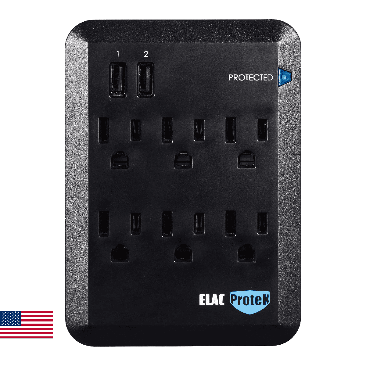 Elac PB-62S Protek 6 Outlet Wall Surge Protector - Image 1