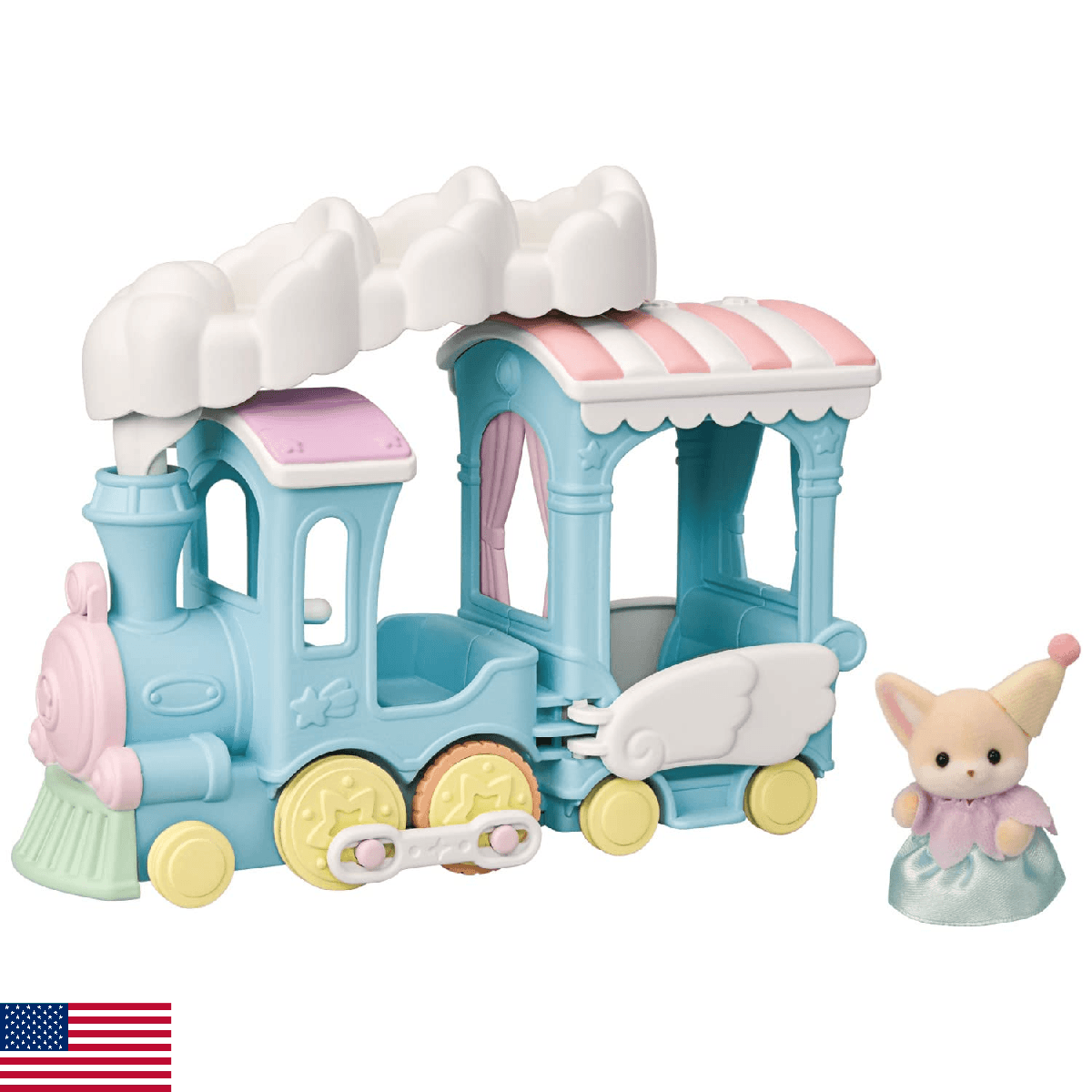 Calico Critters Floating Cloud Rainbow Train - Toy Vehicle Playset with 1 Collec - Image 1