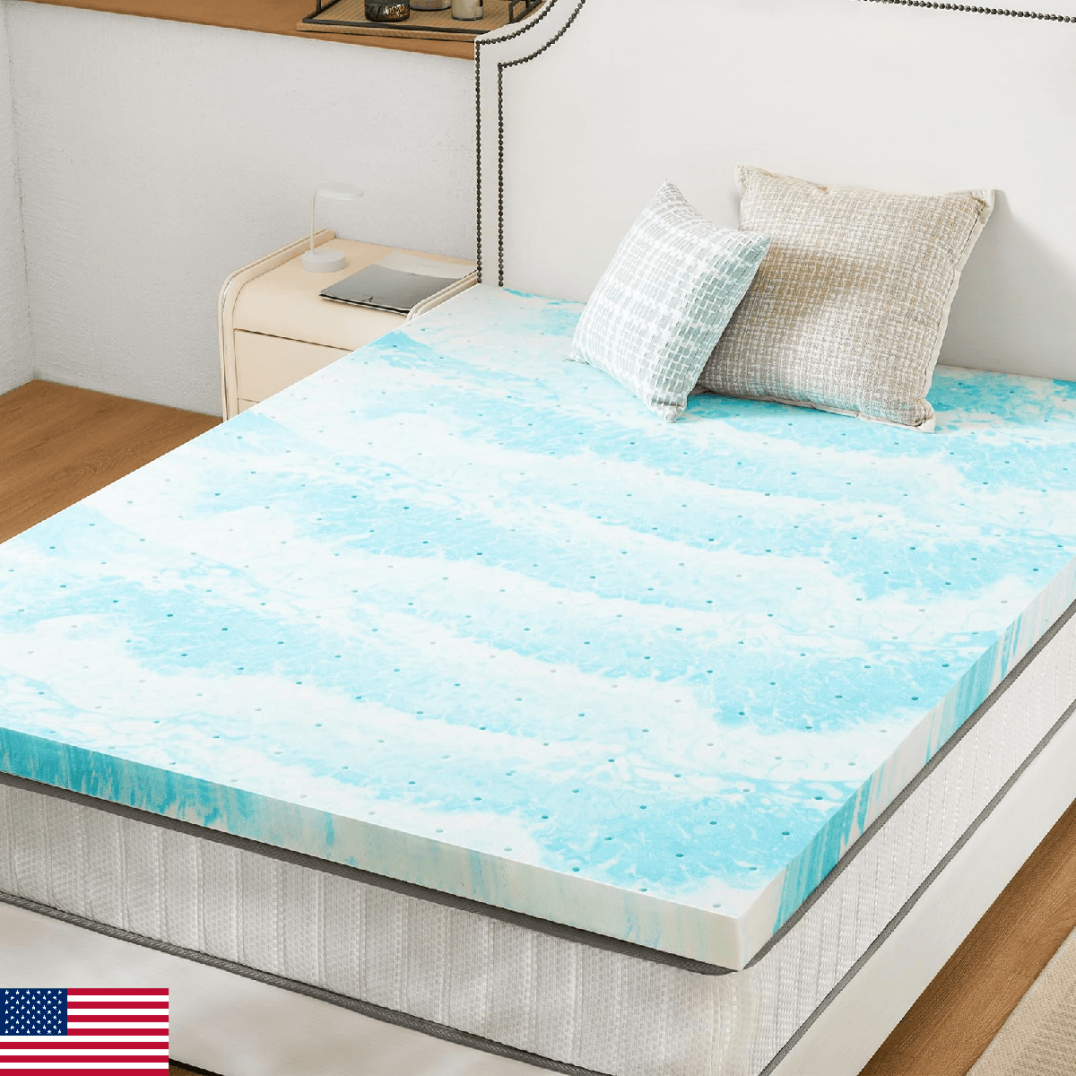 Sweetcrispy Memory Foam Mattress Topper Twin,3 Inch Thick Gel Infused Cooling To - Image 1
