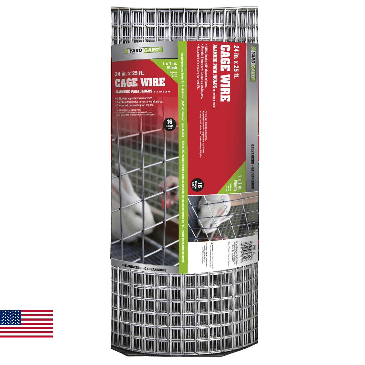 YARDGARD – 1 Inch Mesh Welded Wire Fence – 24 Inches by 25 Feet – Galvanized Ste - Image 1