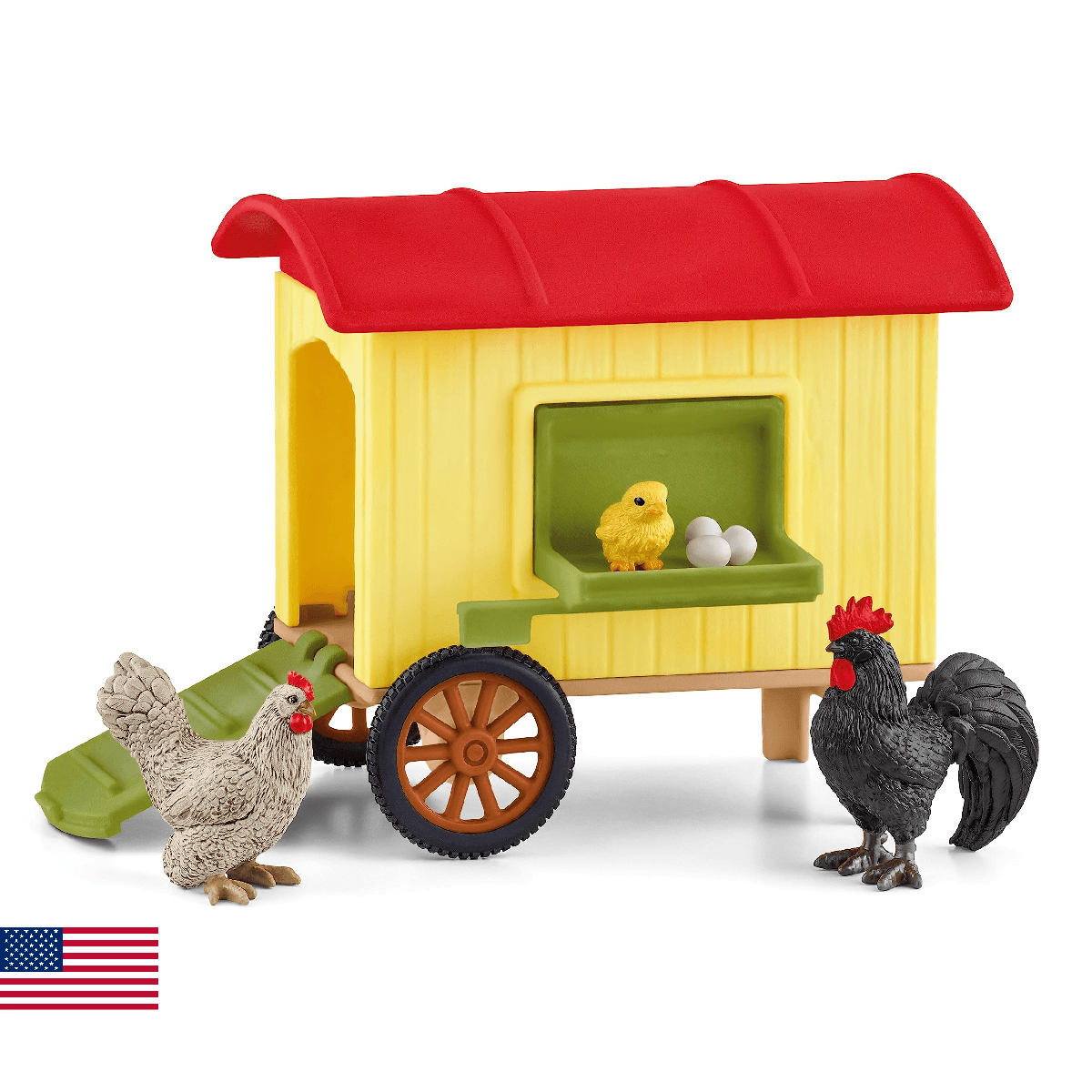 Schleich Farm World Mobile Chicken Coop Realistic Farm Animal Figurines, Farm Ad - Image 1