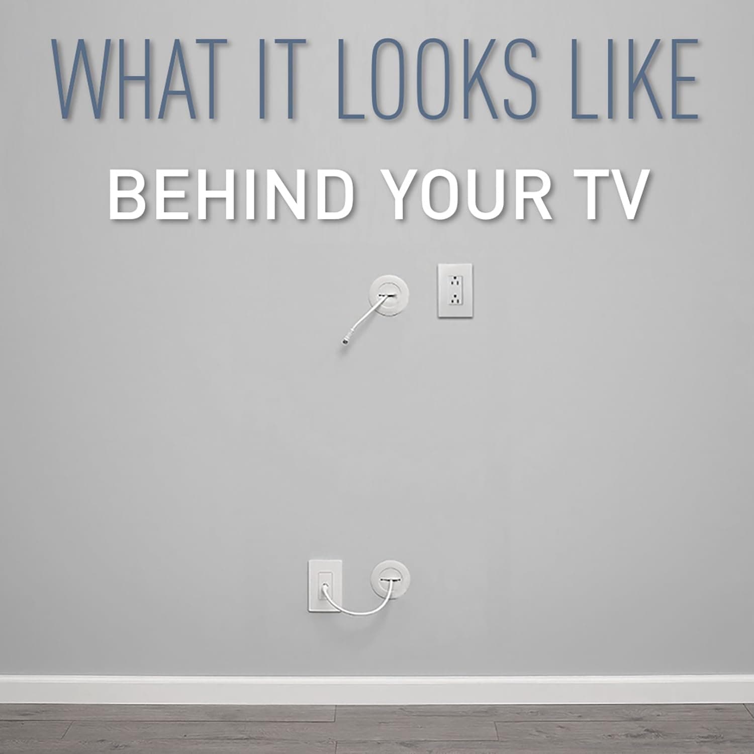 Legrand - Wiremold Cord Cover with Grommets, Wall Mount TV Cord Hider, 2 Pack CC - Thumbnail 3