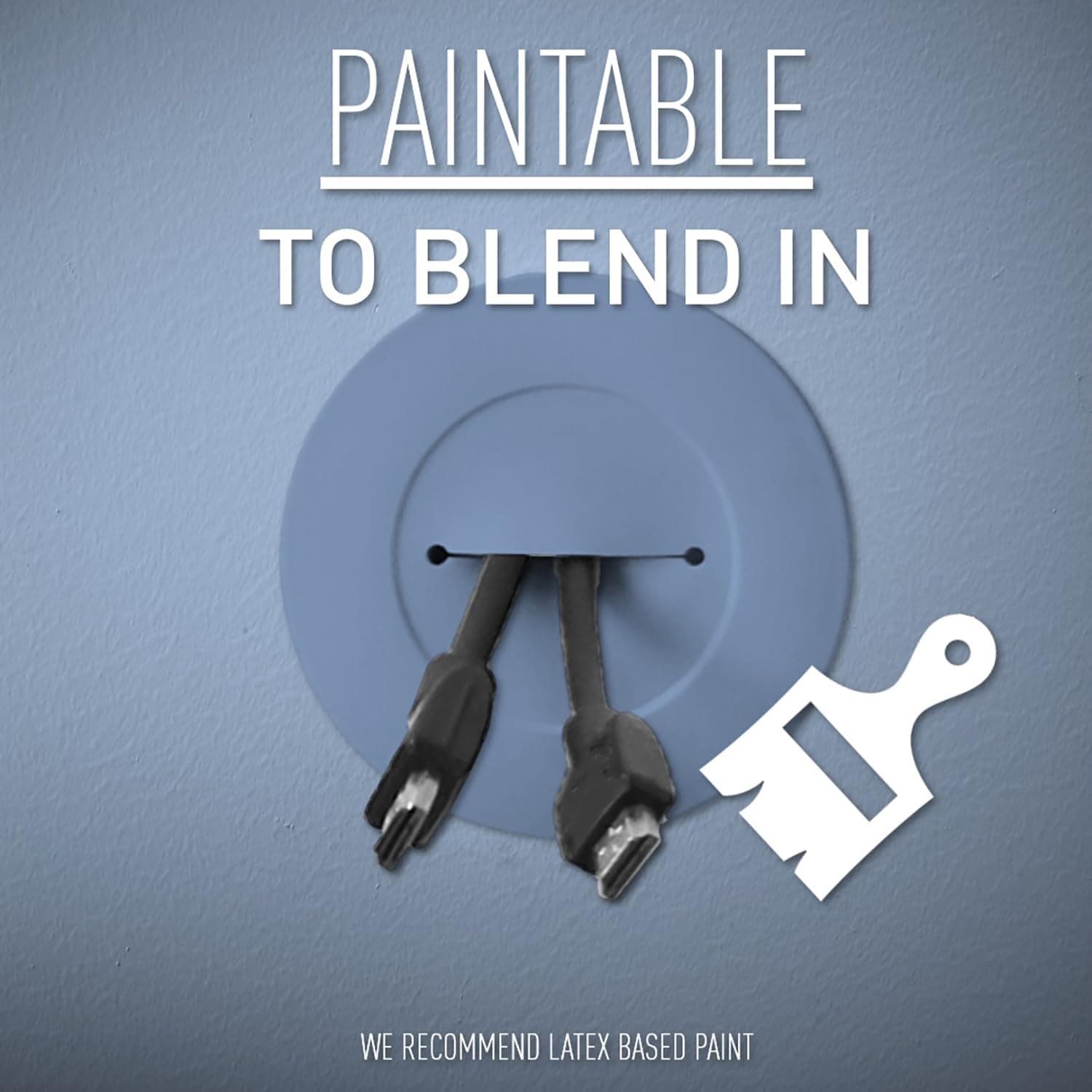 Legrand - Wiremold Cord Cover with Grommets, Wall Mount TV Cord Hider, 2 Pack CC - Thumbnail 5