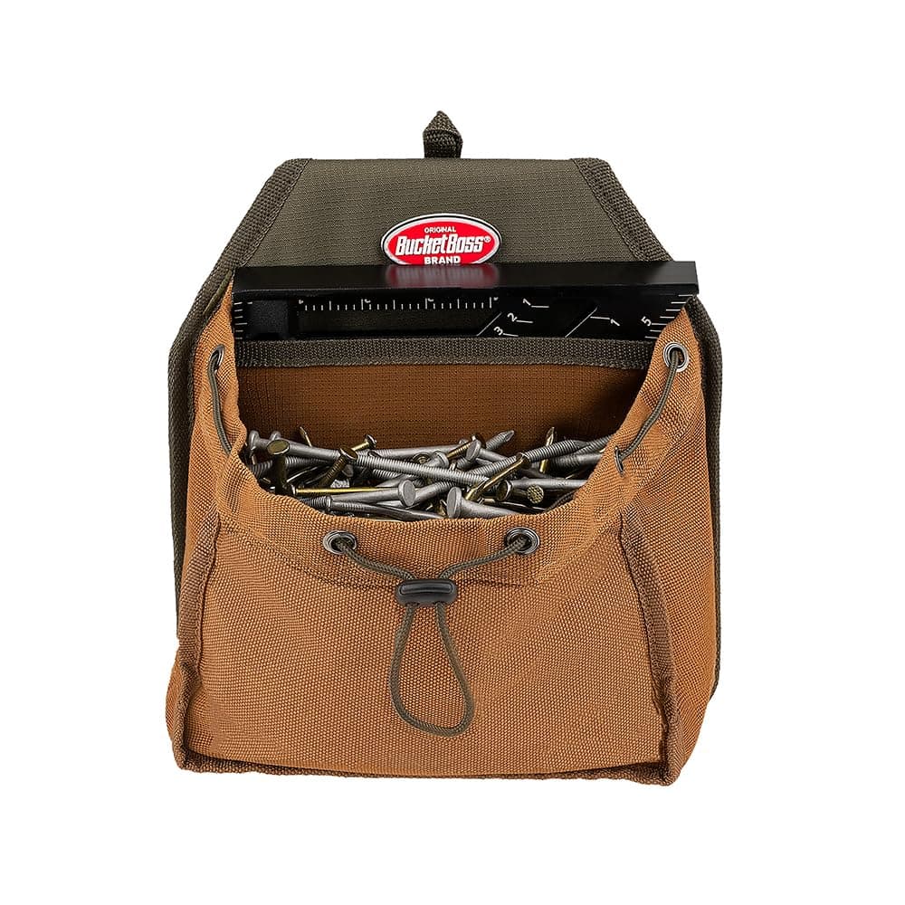 Bucket Boss Parachute Pouch with Speed Square Pocket and Flap Fit in Brown, 5413 - Thumbnail 3