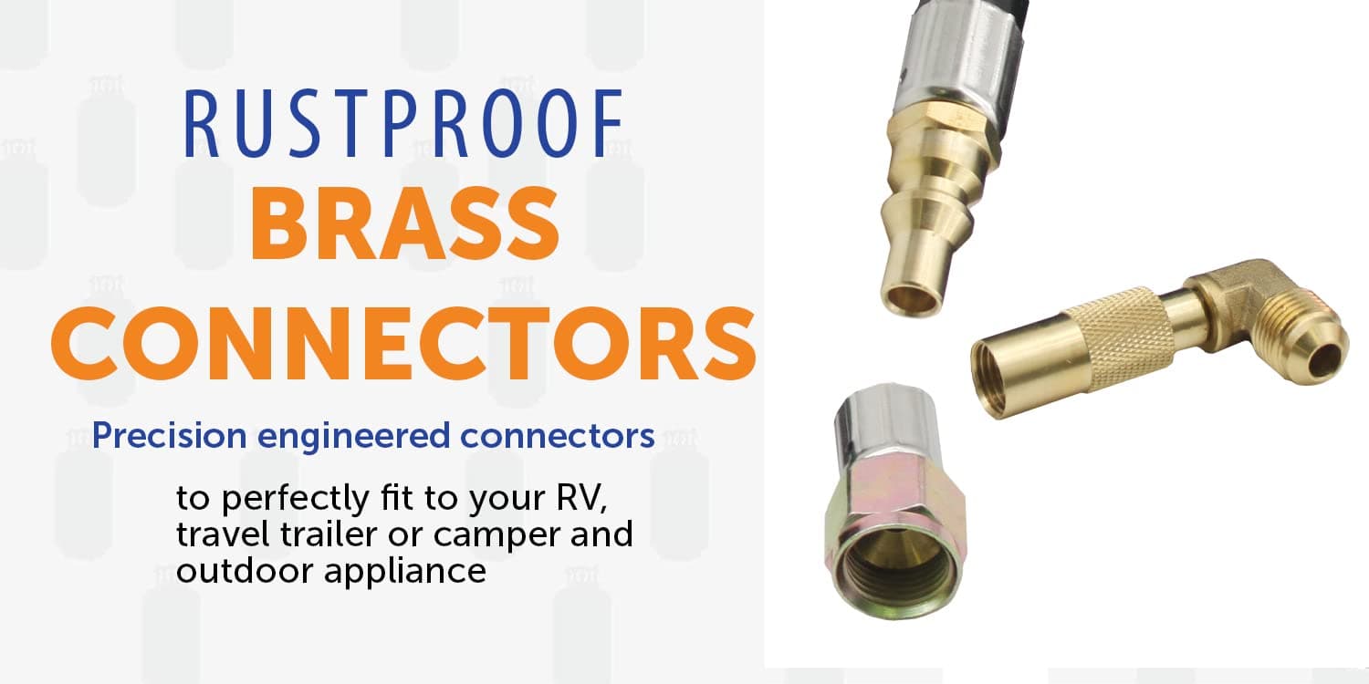 Flame King Propane 12ft RV Quick Connect Hose for Blackstone/Flame King Griddle - Thumbnail 3