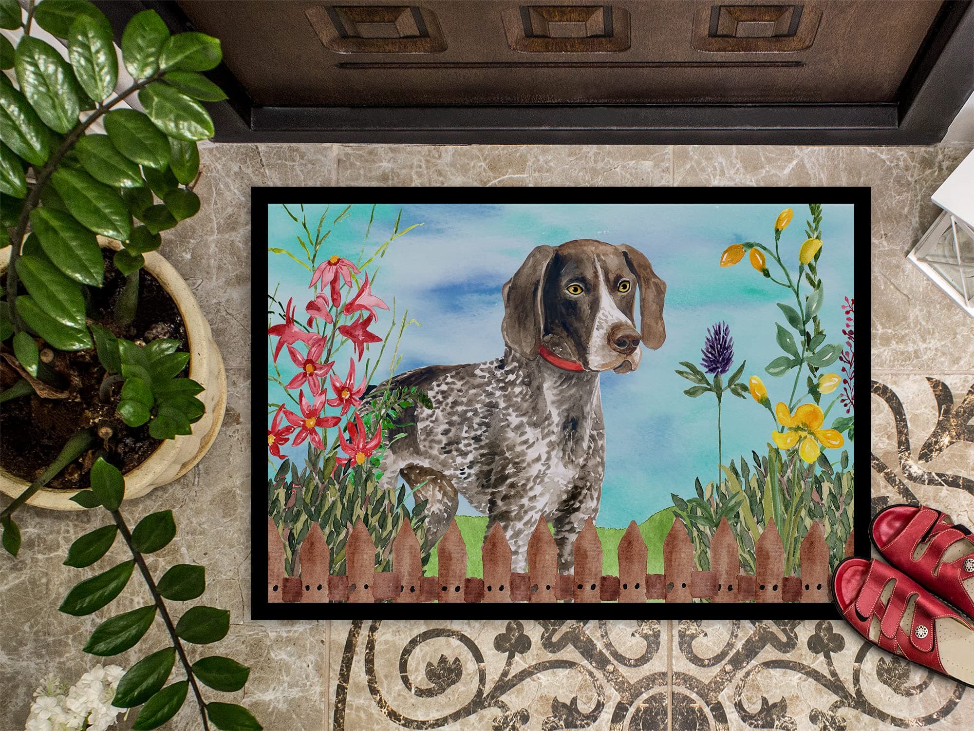 Caroline's Treasures CK1203MAT German Shorthaired Pointer Spring Doormat 18x27 F - Thumbnail 3