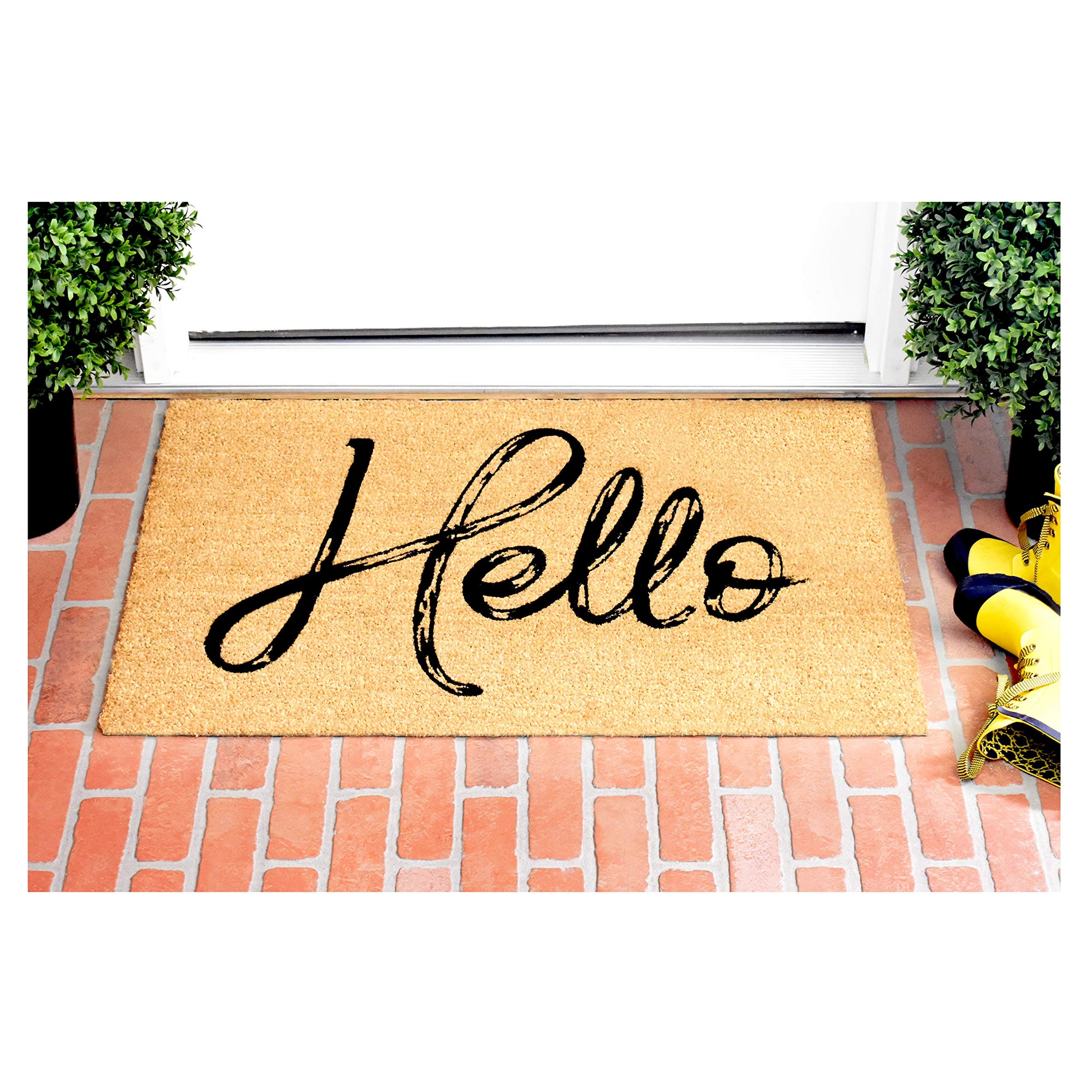 Calloway Mills AZ104762436 Canty Hello Doormat 24x36 - Thumbnail 2