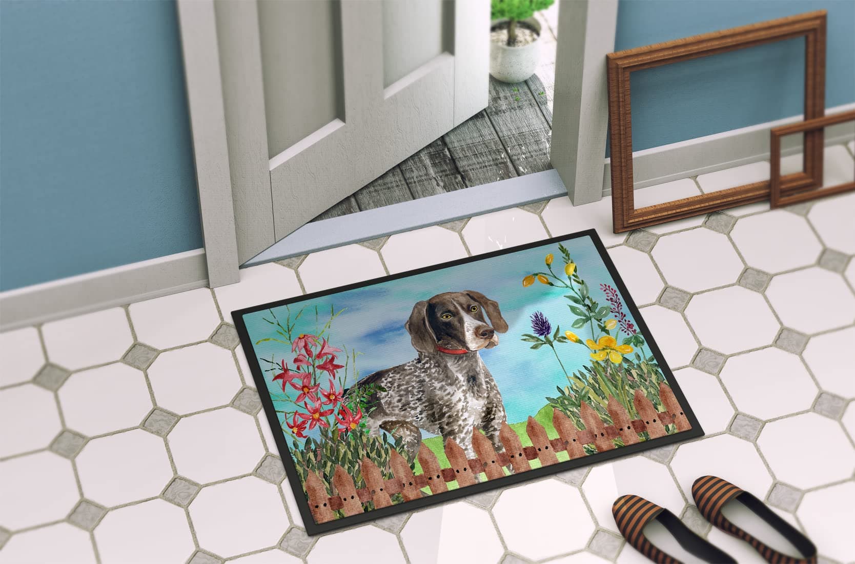 Caroline's Treasures CK1203MAT German Shorthaired Pointer Spring Doormat 18x27 F - Thumbnail 4