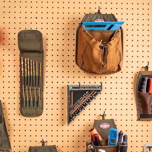 Bucket Boss Parachute Pouch with Speed Square Pocket and Flap Fit in Brown, 5413 - Thumbnail 11