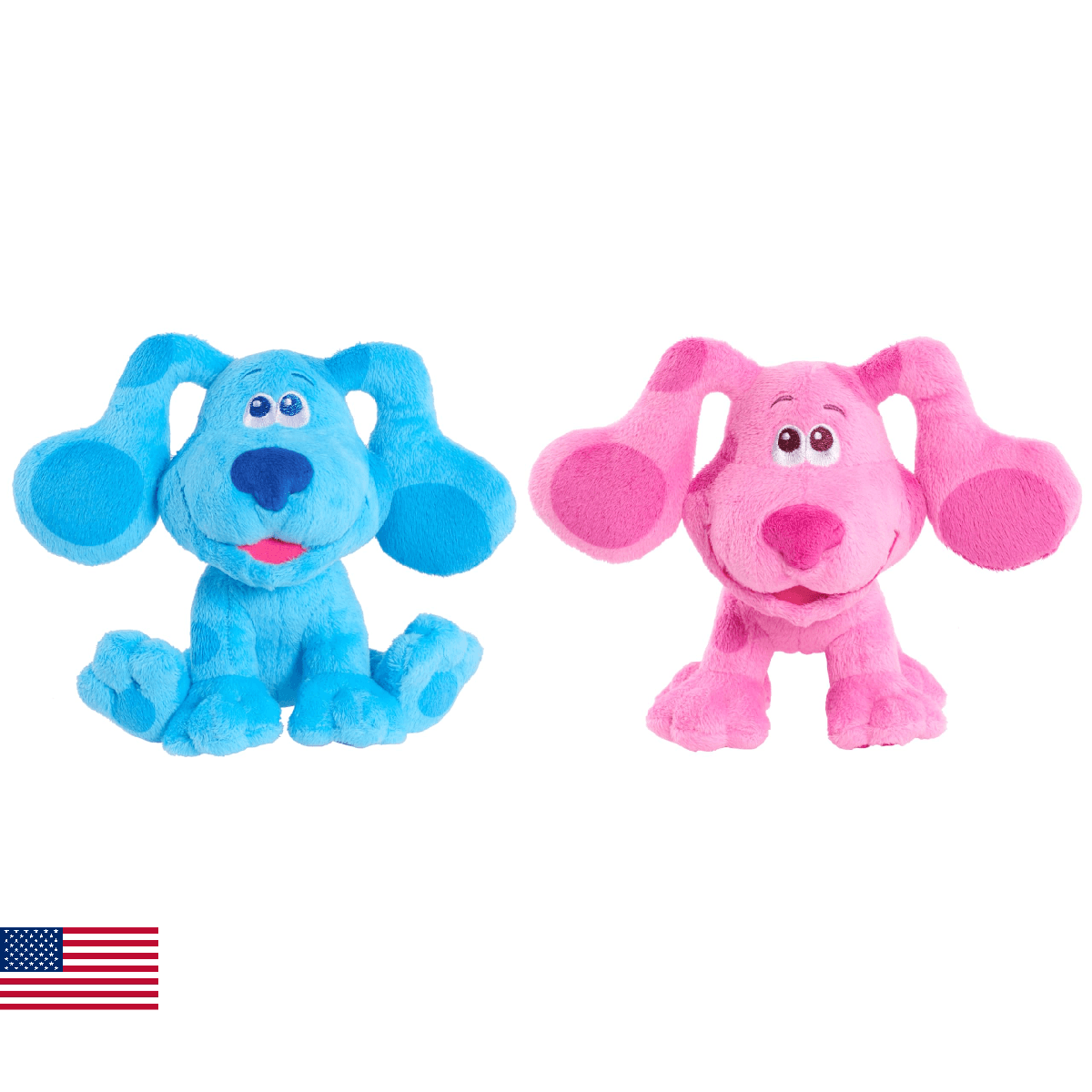 Blue’s Clues & You! 7-inch Beanbag Plush Blue & Magenta 2-Pack, Stuffed Animals, - Image 1