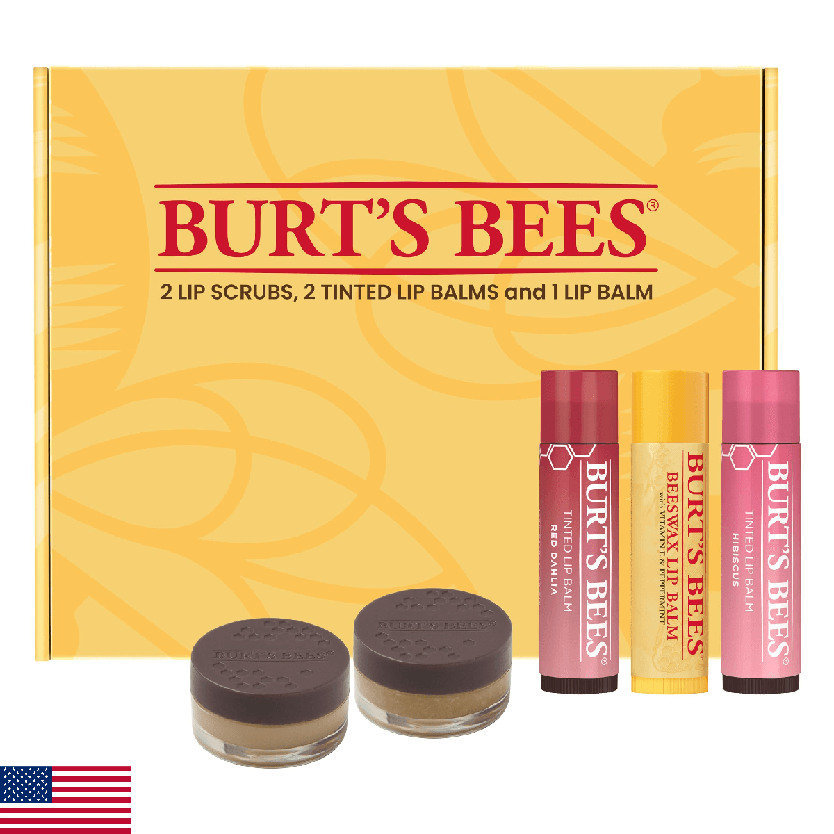 Burt's Bees Lip Care & Color Gifts Kit - Original Beeswax Moisturizing Lip Balm, - Image 1