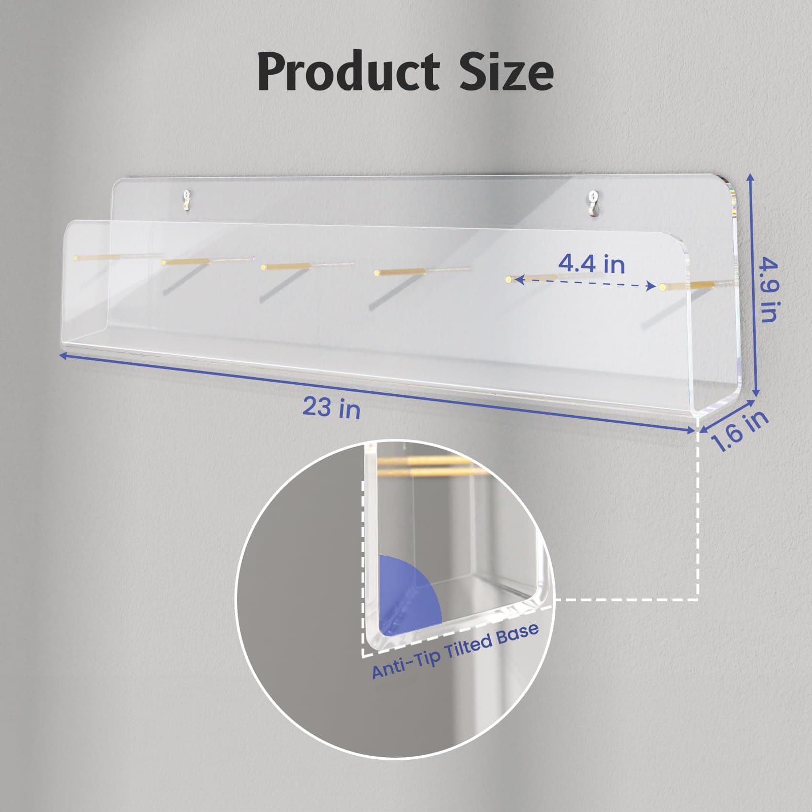HIIMIEI Brochure Holder Wall Mount, 2-Pack Acrylic Modular Flyer, Pamphlet Displ - Thumbnail 3