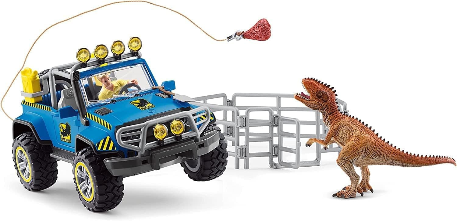 Schleich Dinosaur - 15PC Dinosaur Toy Truck & Outpost Playset - Includes Realist - Thumbnail 2