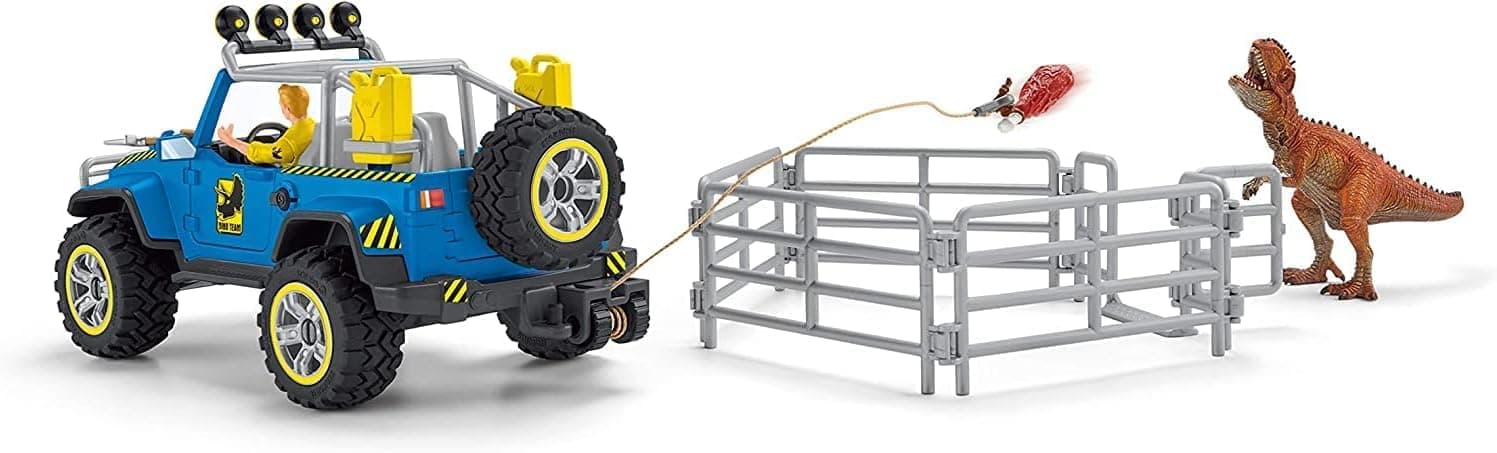 Schleich Dinosaur - 15PC Dinosaur Toy Truck & Outpost Playset - Includes Realist - Thumbnail 4