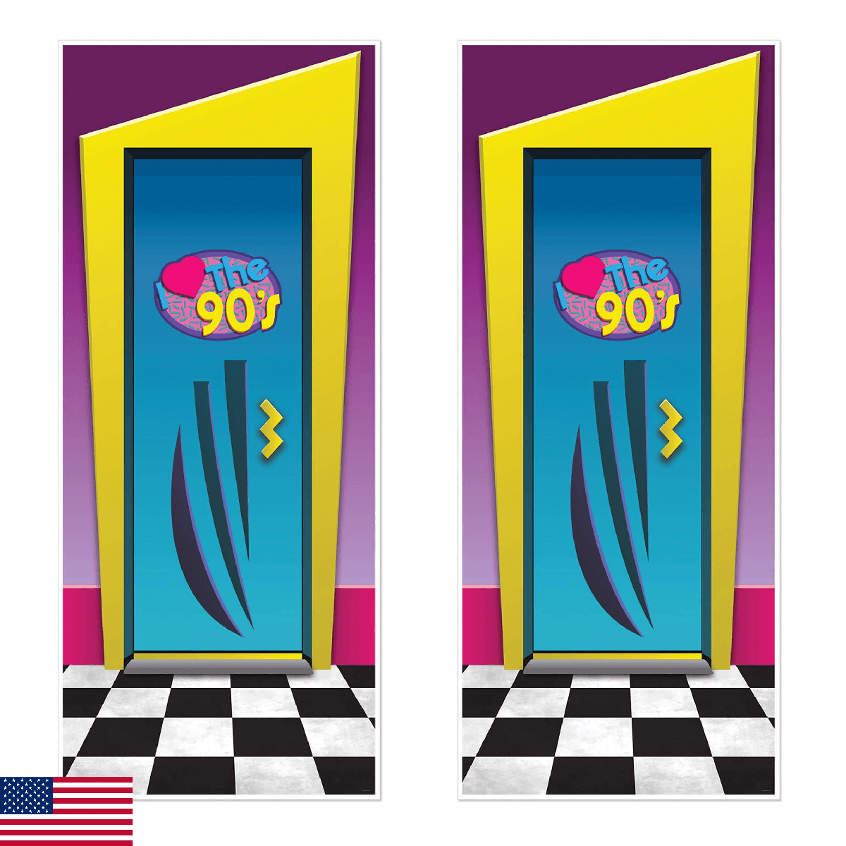 I Love The 90's Door Cover Pack of 2 - Image 1