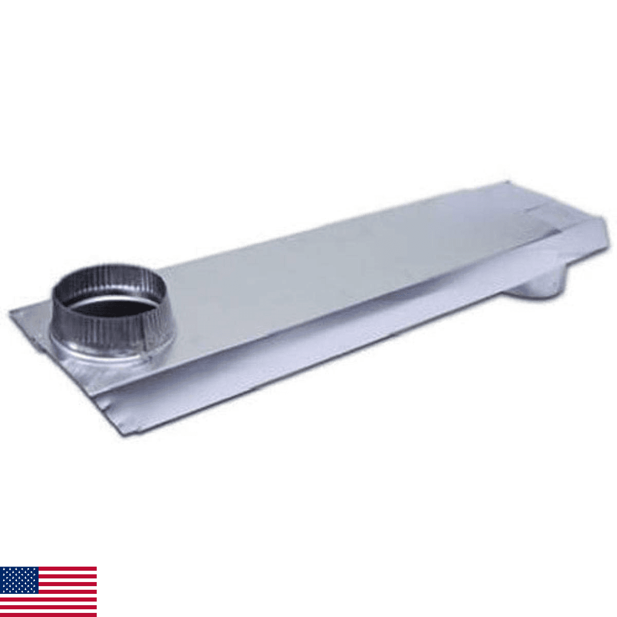 Lambro 3006 Tite Fit 90° Rectangular Aluminum Duct Dryer Vent - Image 1
