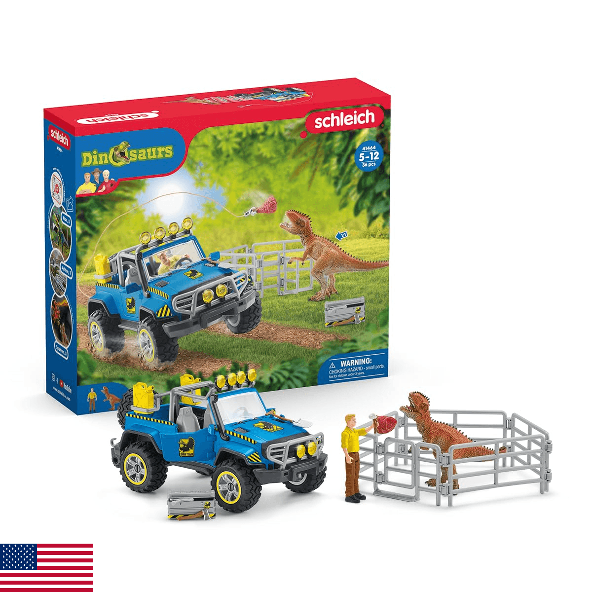 Schleich Dinosaur - 15PC Dinosaur Toy Truck & Outpost Playset - Includes Realist - Image 1